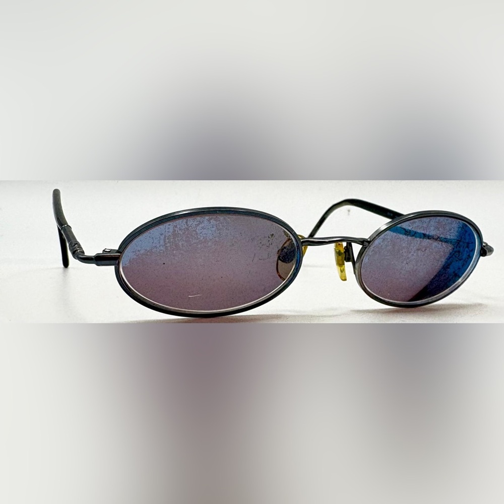 Vintage Revo Gunmetal Blue Oval Sunglasses Frames Only